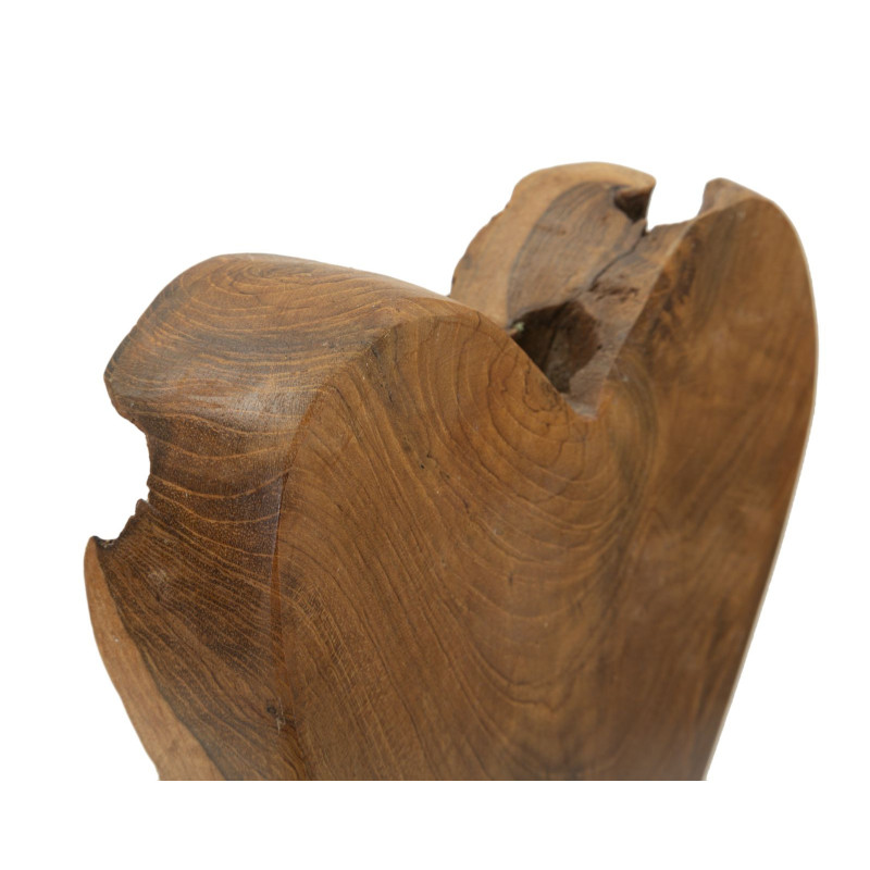 Scultura Cuore In Teak Ric. cm 15x10x35 (pezzi Unici - Non Ripiani In Serie)