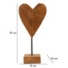 Scultura Cuore In Teak Ric. cm 15x10x35 (pezzi Unici - Non Ripiani In Serie)