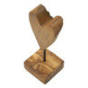 Scultura Cuore In Teak Ric. cm 10x10x25 (pezzi Unici - Non Ripiani In Serie)