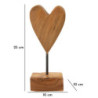 Scultura Cuore In Teak Ric. cm 10x10x25 (pezzi Unici - Non Ripiani In Serie)