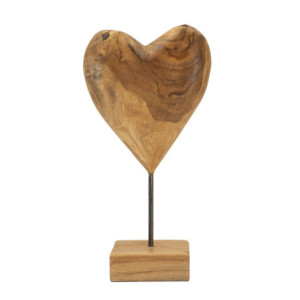 Scultura Dobu In Teak Riciclato cm 20x12x37 (pezzi Unici - Non Ripiani In Serie)
