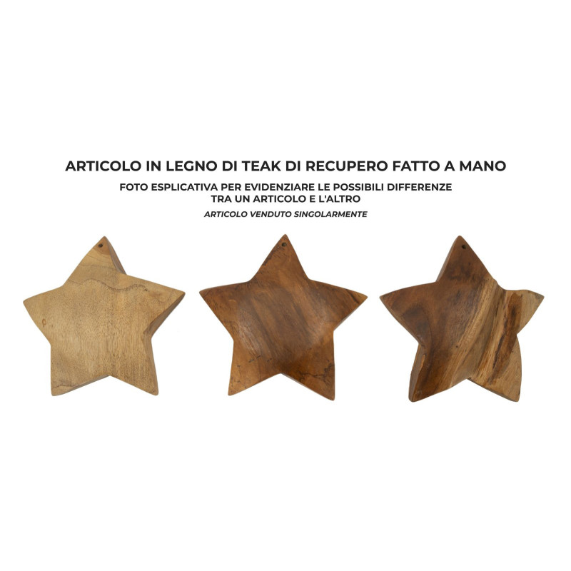 Decorazione Bintang Da App.in Teak Ric. Cmø19x5 Min2(pezzi Unici-non Ripiani In Ser