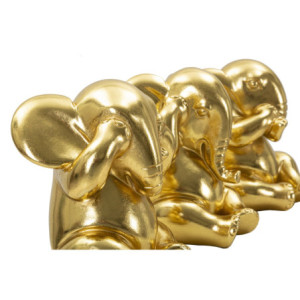 Zoom Elefante Non Vedo/non Sento/ Non Parlo Set 3 Pz cm ø 15,5x20,5