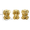 Elefante Non Vedo/non Sento/ Non Parlo Set 3 Pz cm ø 15,5x20,5