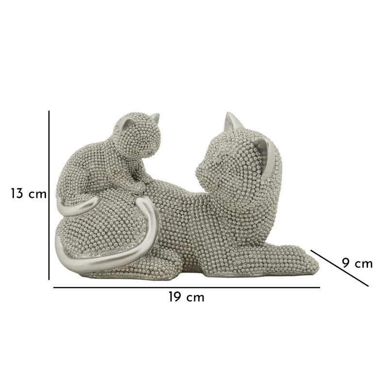 Gatto Sparky Con Cucciolo cm 19x9x13