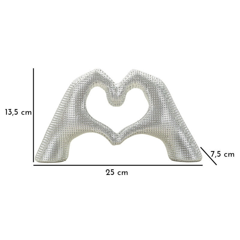 Scultura Lover Silver cm 25x7,5x13,5
