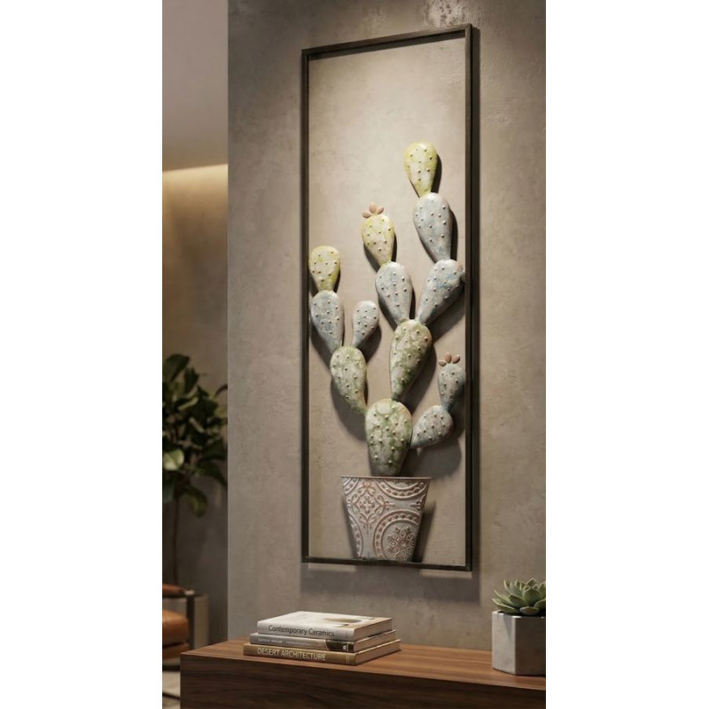 Pannelo In Ferro Cactus-frame -a- cm 31x2,5x90