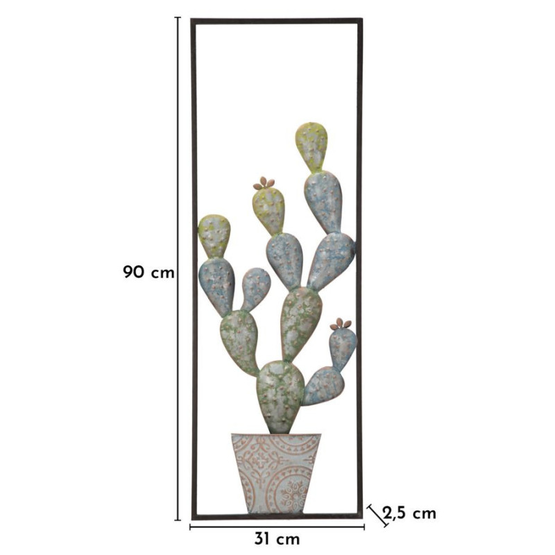 Pannelo In Ferro Cactus-frame -a- cm 31x2,5x90