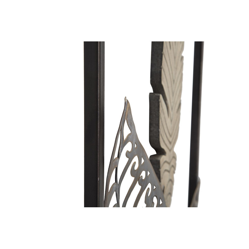 Pannello In Ferro E Legno Foglie -a- cm 30,5x1,90x91