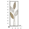 Pannello In Ferro E Legno Foglie -a- cm 30,5x1,90x91