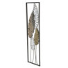 Pannello In Ferro E Legno Foglie -b- cm 30,5x2,5x99,5