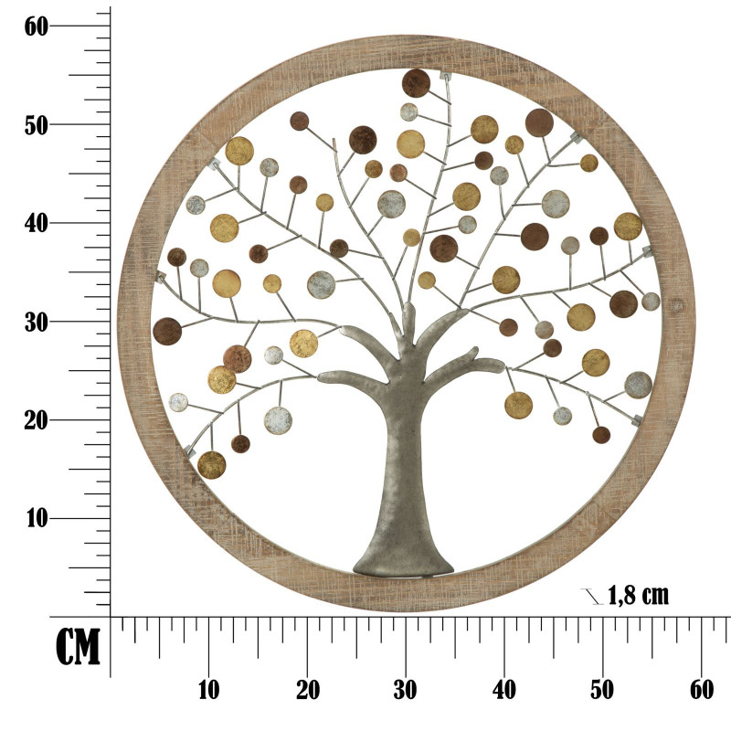 Pannello Da Muro Albero Della Vita Mirror cm ø 61x1,8