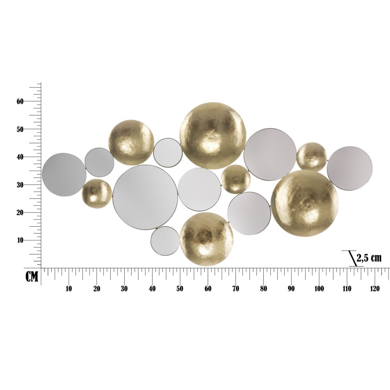 Pannello Gold Mirror Glam cm 118x2,5x60