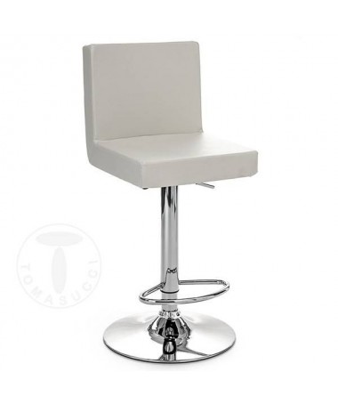 Sgabello in pelle sintetica Confort - set da 2 bianco