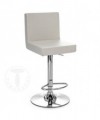 Sgabello in pelle sintetica Confort - set da 2 bianco