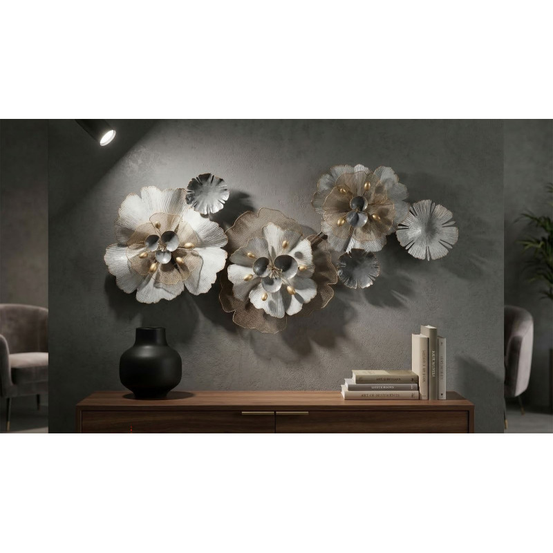 Pannello In Ferro Flowery cm 116,5x8x58