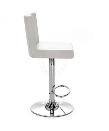 Zoom Sgabello in pelle sintetica Confort - set da 2 bianco