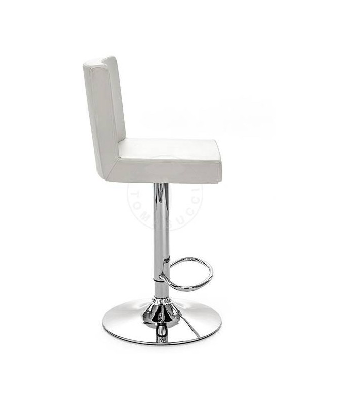 Sgabello in pelle sintetica Confort - set da 2 bianco