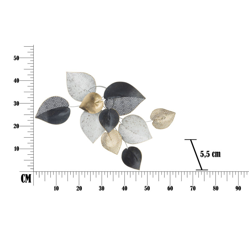 Pannello In Ferro Half Leaf -b- cm 62,5x5,5x40