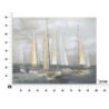Dipinto Su Tela Gold Boat cm 100x2,8x80