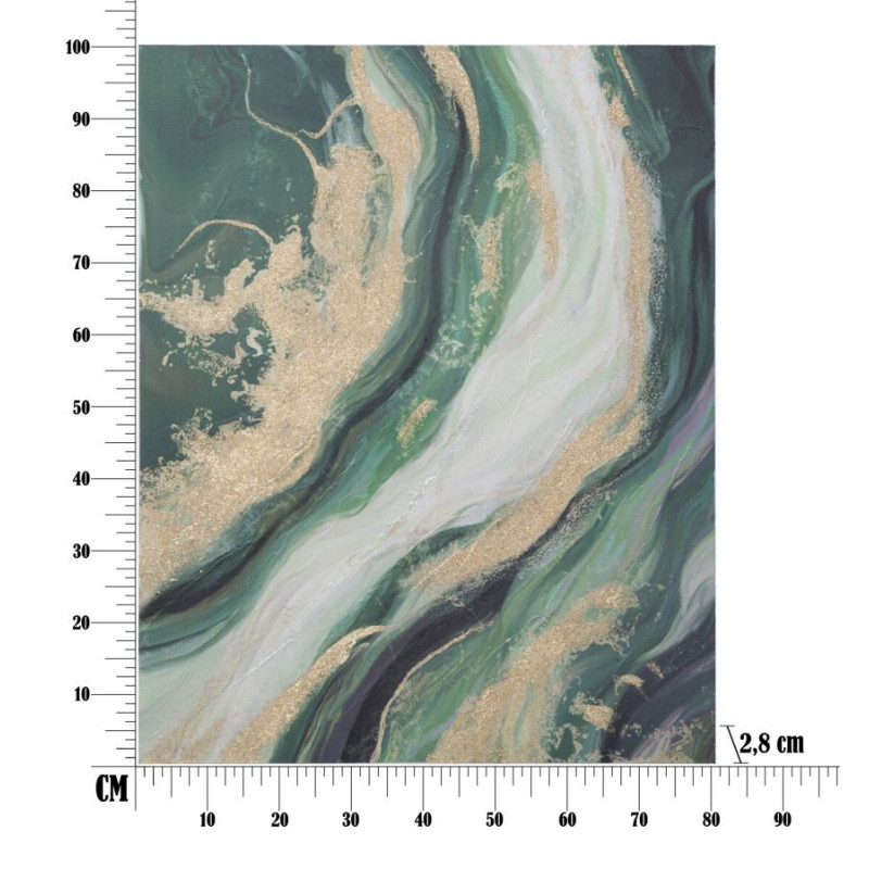 Dipinto Su Tela Greenery cm 80x2,8x100