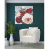 Dipinto Su Tela Red Flower Square cm 90x3,7x90
