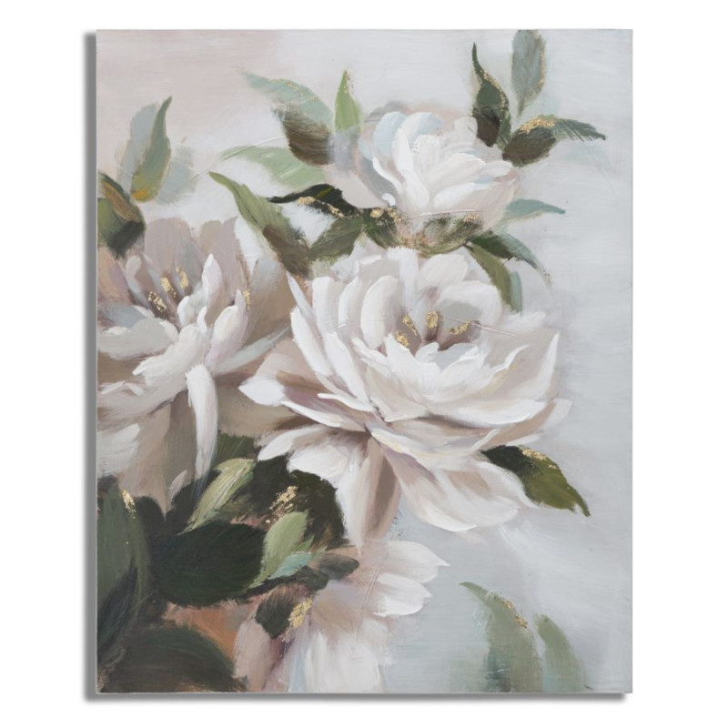 Dipinto Su Tela Flower&leaf cm 100x3,7x80