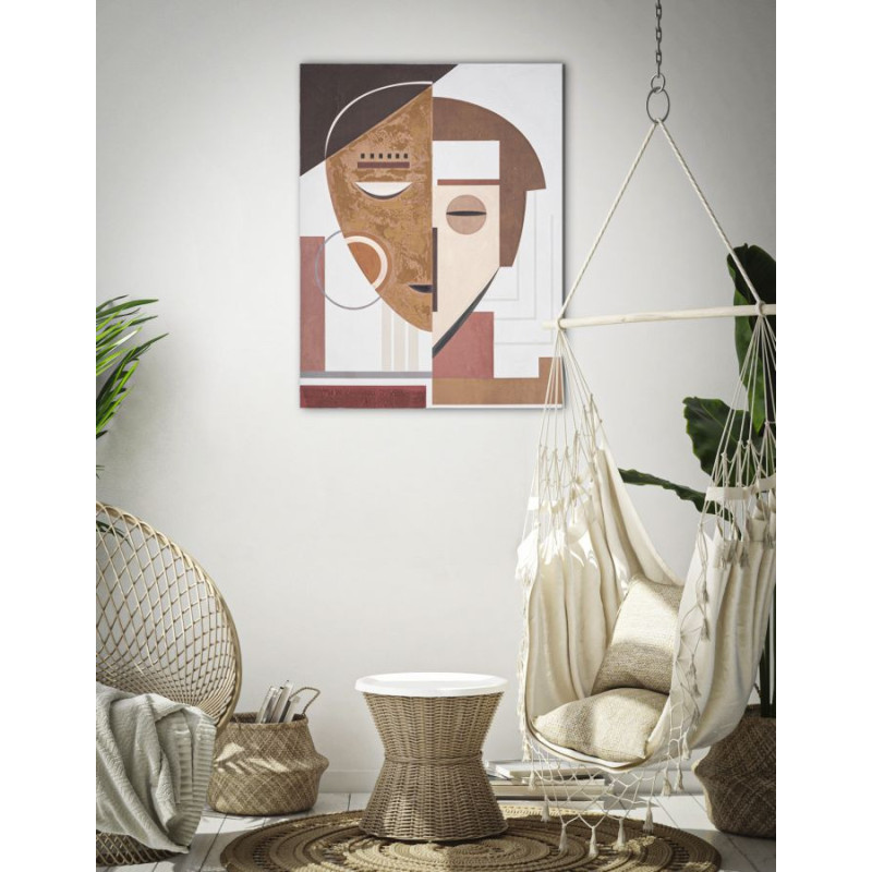 Dipinto Su Tela Ethnic Face cm 60x2,7x80