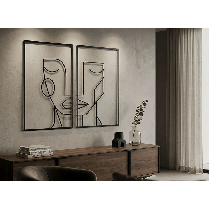 Pannello In Ferro Tribal Simply Coppia cm 60x1x80