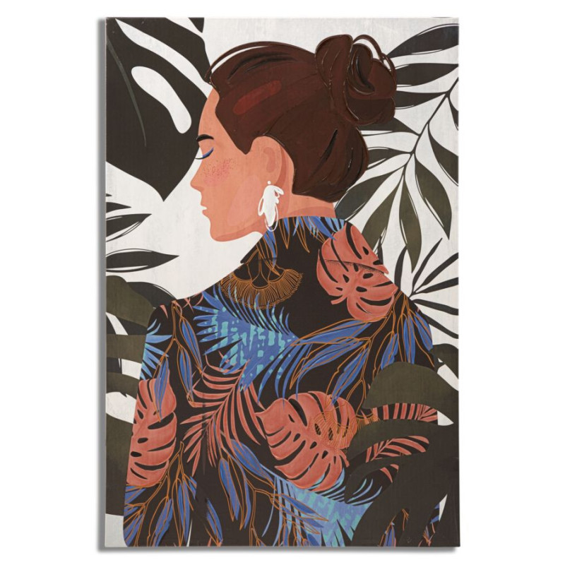 Stampa Dipinto Lady Jungle -b- 80x2,8x120