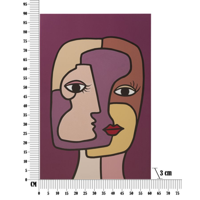 Stampa Dipinta Faces New -a- cm 60x3x90
