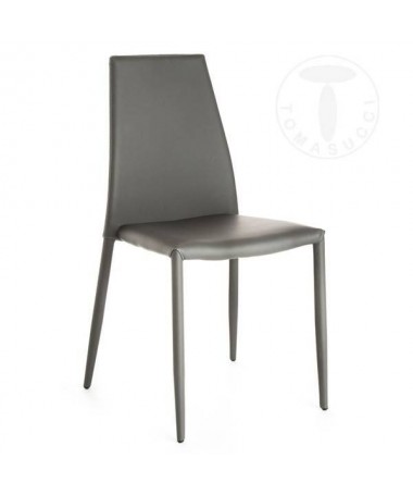Sedia Lion in pelle ecologica - set da 4 grigio
