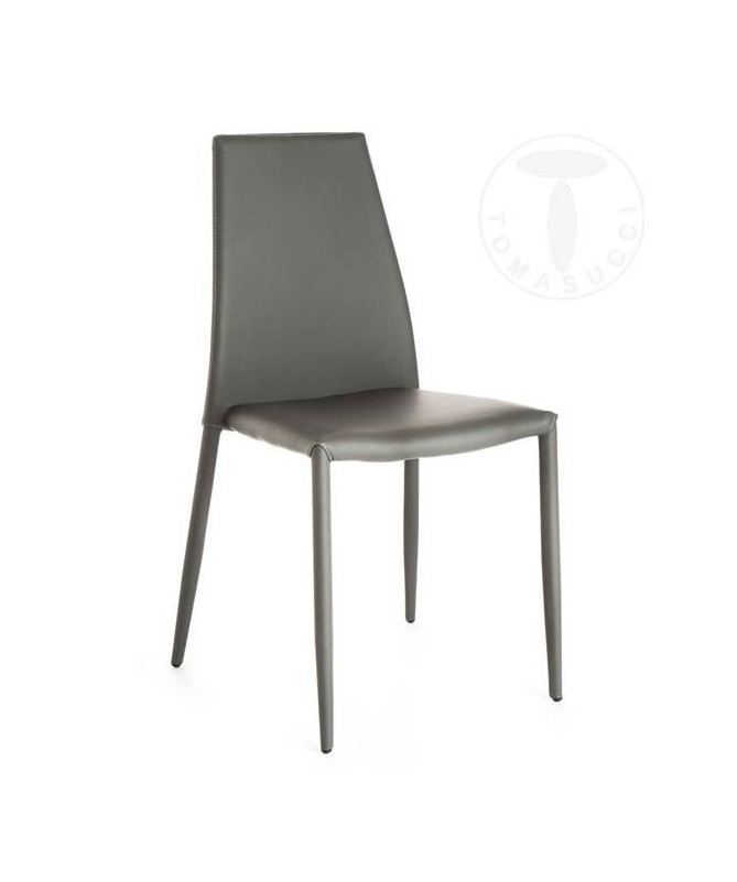 Sedia Lion in pelle ecologica - set da 4 grigio