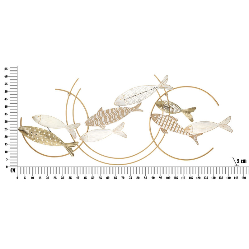 Pannello In Ferro Fishy Move cm 142,9x5x61,6