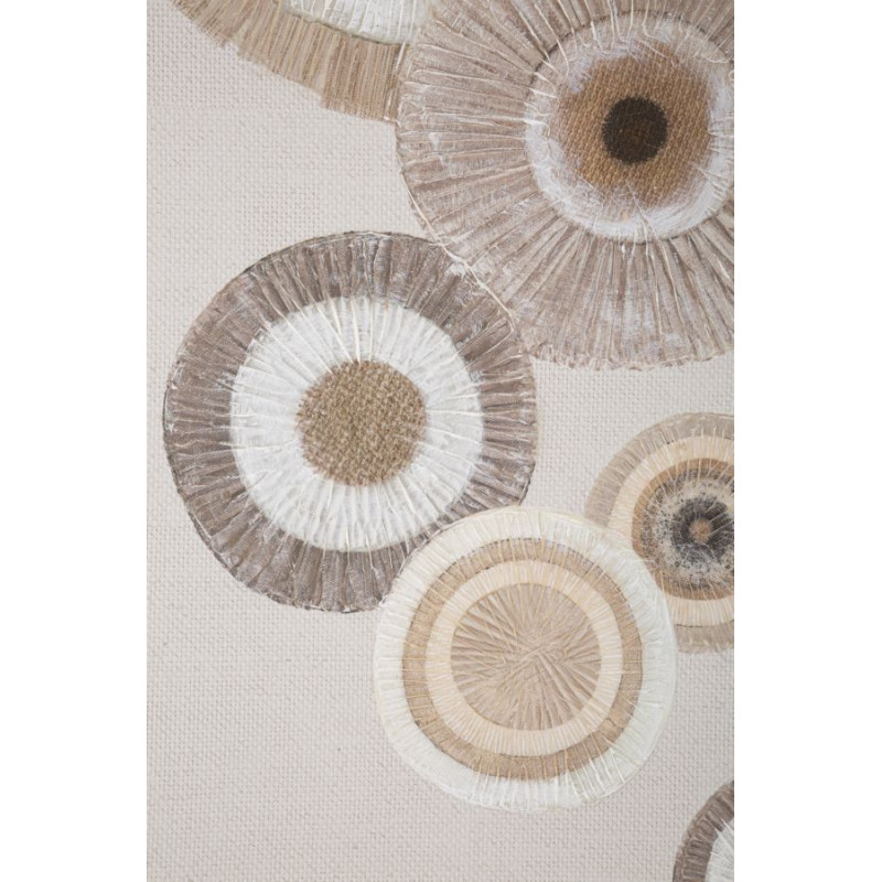 Dipinto Su Tela Circly Con Inserti -a- cm 50x3,2x100
