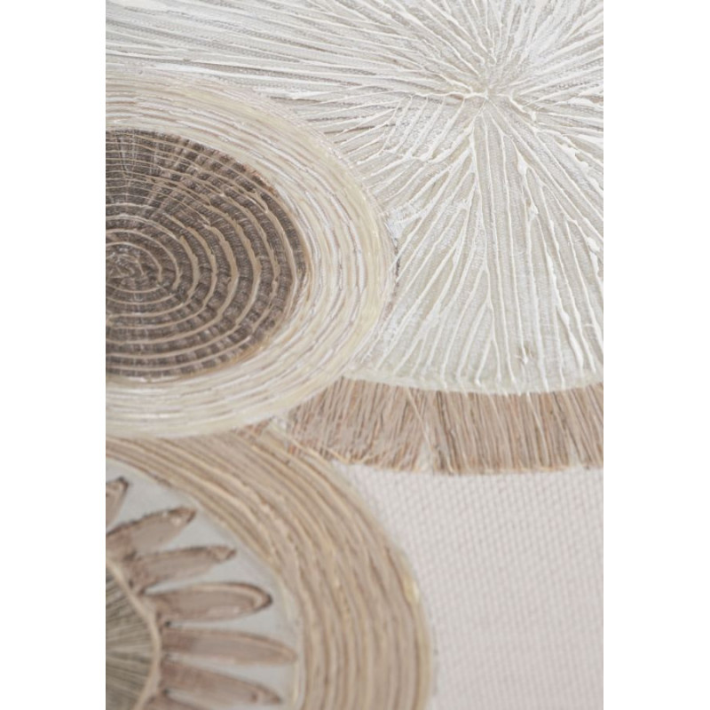 Dipinto Su Tela Circly Con Inserti -a- cm 50x3,2x100