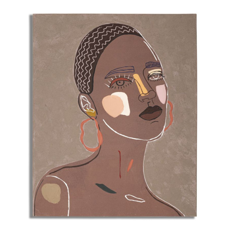 Dipinto Su Tela Tribal -a- cm 80x2,8x100