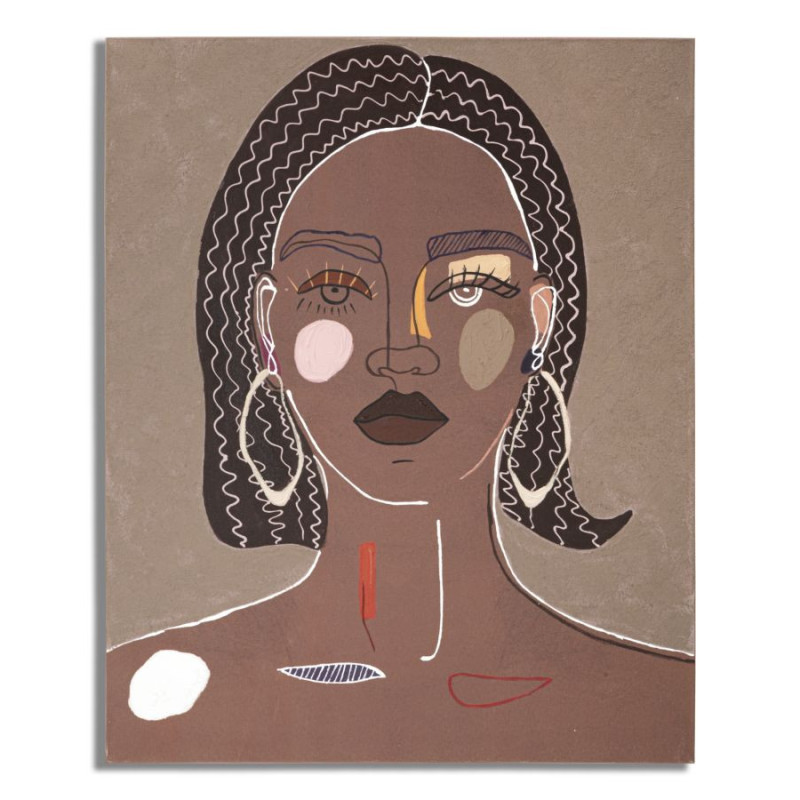 Dipinto Su Tela Tribal -a- cm 80x2,8x100