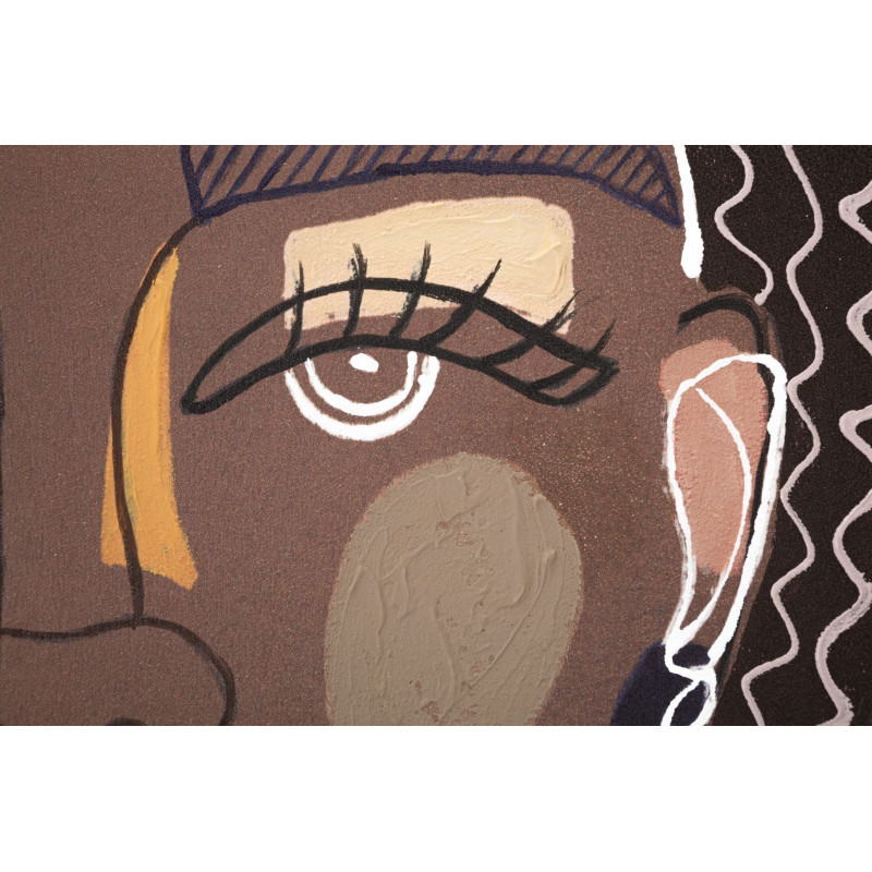 Dipinto Su Tela Tribal -a- cm 80x2,8x100