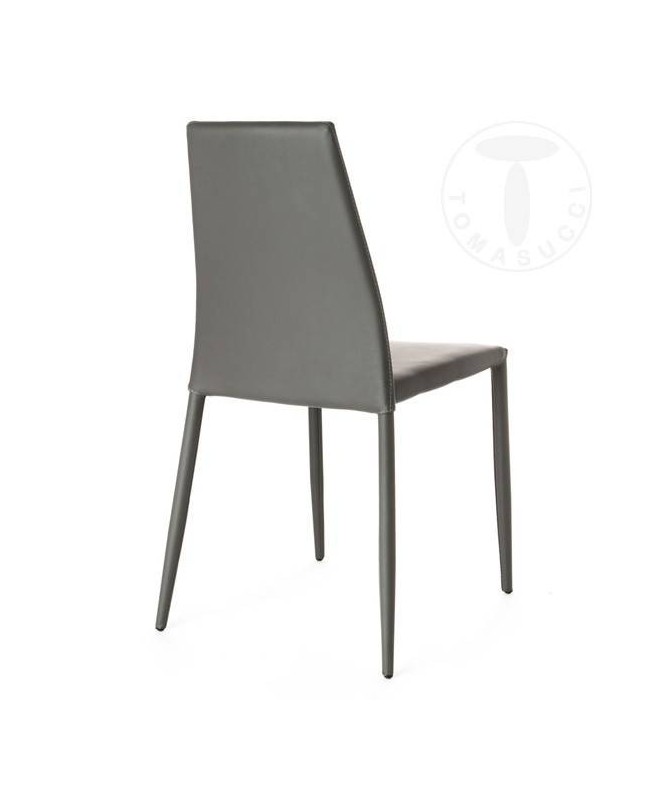 Sedia Lion in pelle ecologica - set da 4 grigio