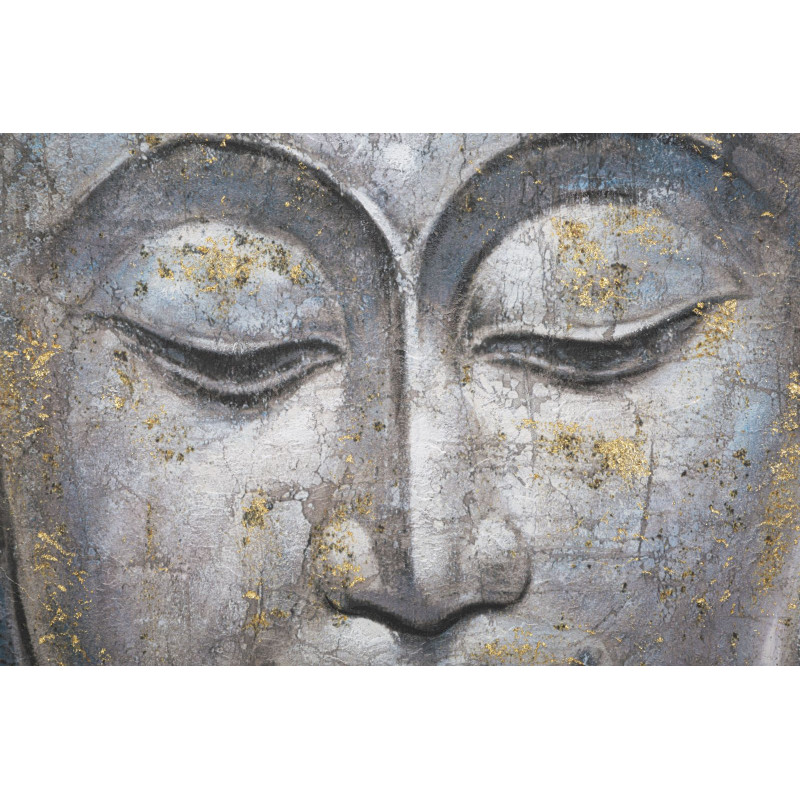 Dipinto Su Tela Face Buddha Light -a- cm 80x3x120