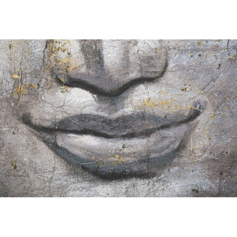 Dipinto Su Tela Face Buddha Light -a- cm 80x3x120