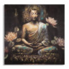 Dipinto Su Tela Buddha -a- cm 100x3x100