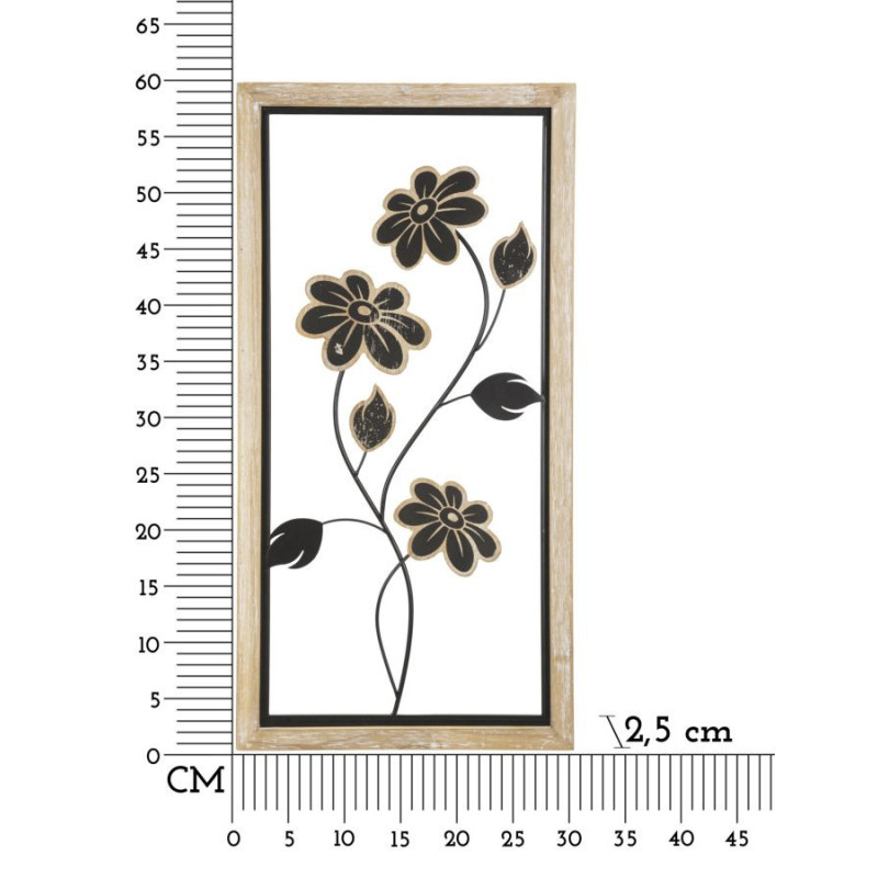 Pannello In Ferro E Legno Girish -a- cm 30x2,5x60