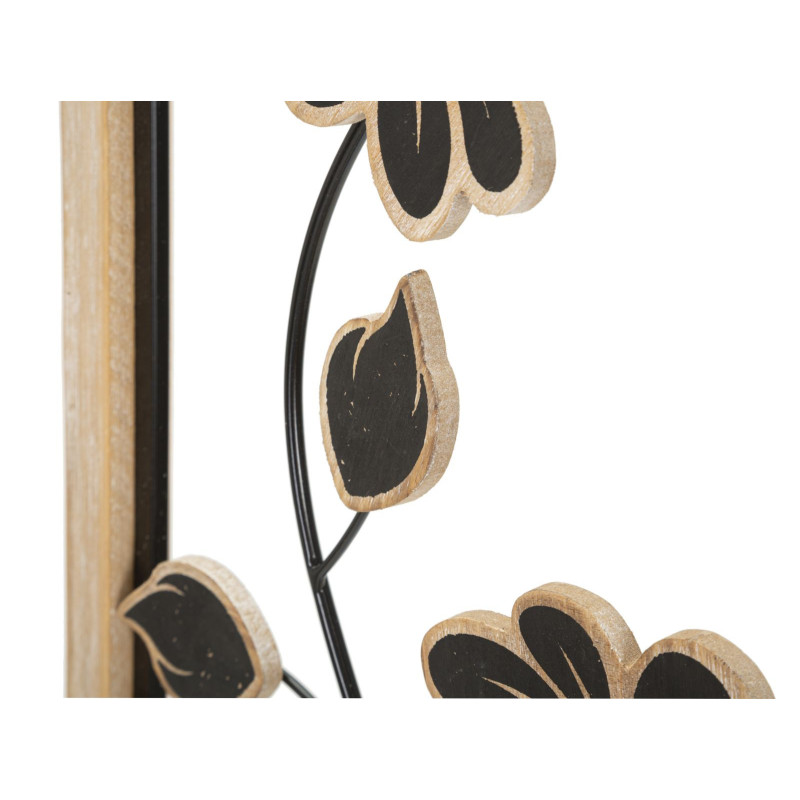 Pannello In Ferro E Legno Girish -b- cm 30x2,5x60