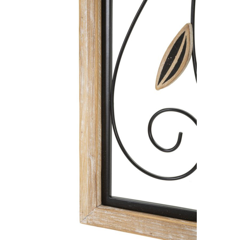 Pannello In Ferro E Legno Koman -a- cm 26x2,5x60