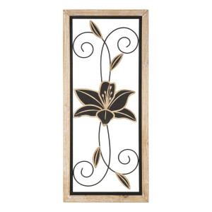 Pannello In Ferro E Legno Koman -b- cm 26x2,5x60