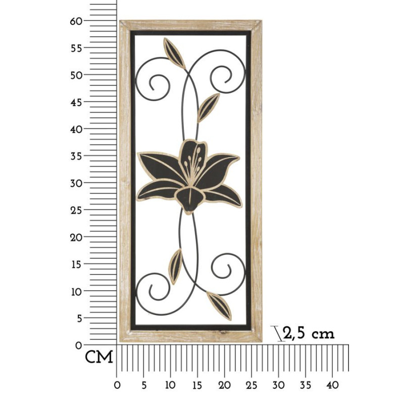 Pannello In Ferro E Legno Koman -b- cm 26x2,5x60