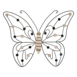 Pannello In Ferro E Legno Butterfly cm 39,5x1,5x33,5 Min 2