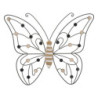 Pannello In Ferro E Legno Butterfly cm 39,5x1,5x33,5 Min 2